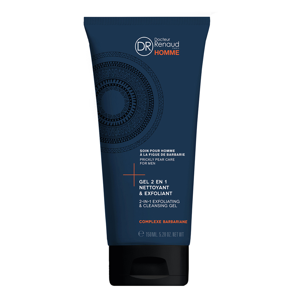 Docteur Renaud Soin pour Homme à la Figue de Barbarie Gel 2 en 1 Nettoyant et Exfoliant