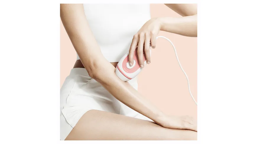 BRAUN Mini-IPL-Haarentfernungsgerät Silk-expert Pro PL1000 Pink, Weiß