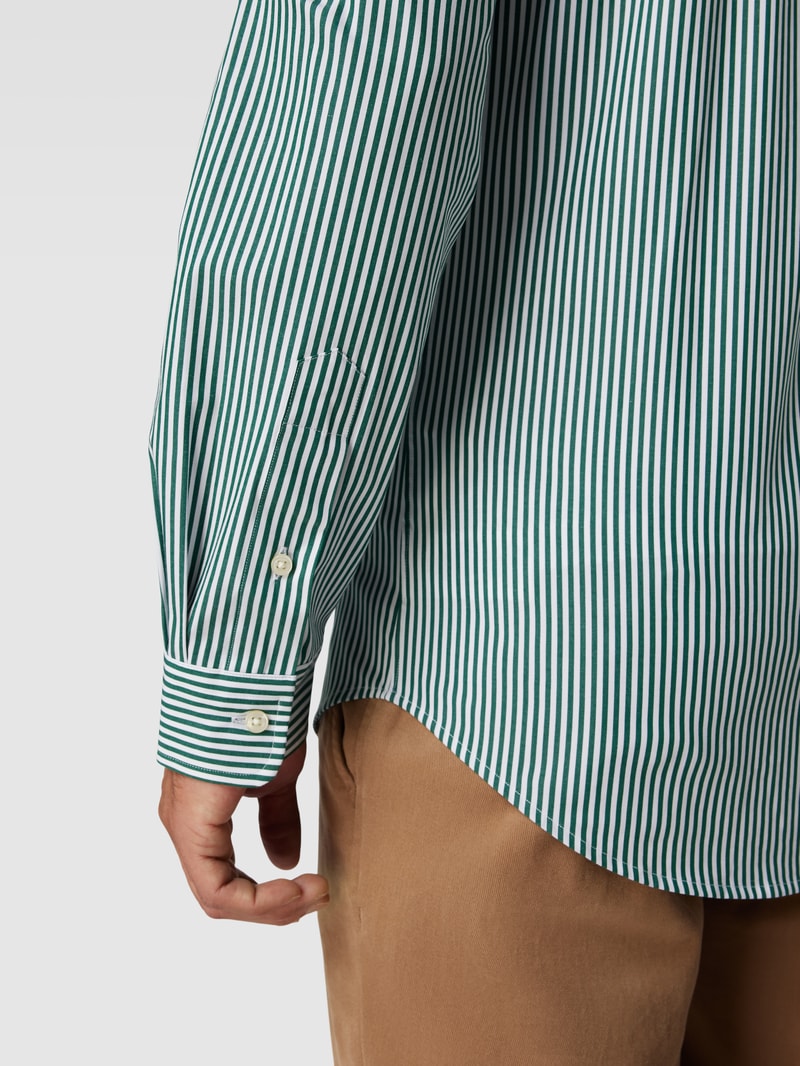 Slim Fit Freizeithemd mit Button-Down-Kragen in hellgrün
