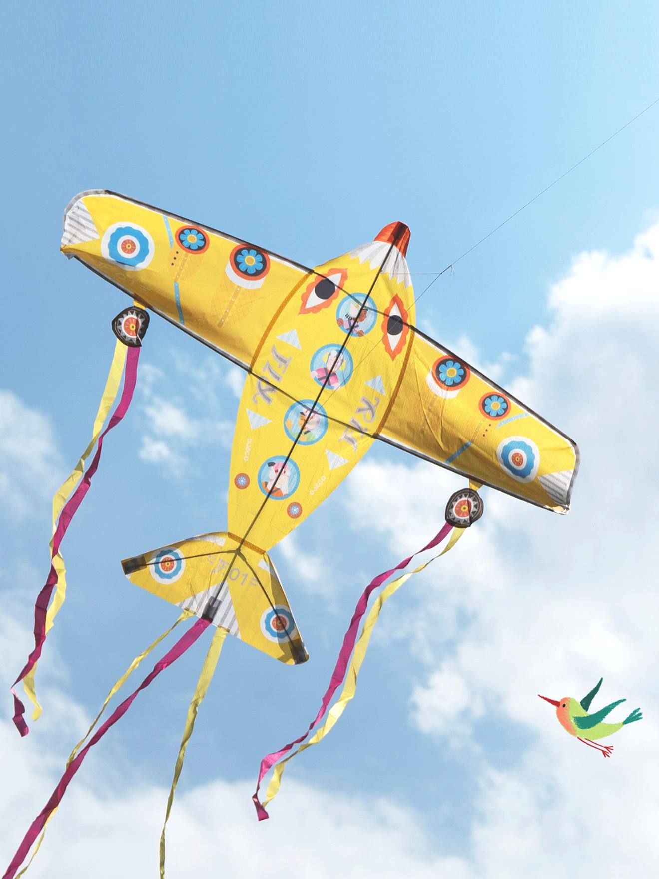Cerf-volant maxi DJECO jaune
