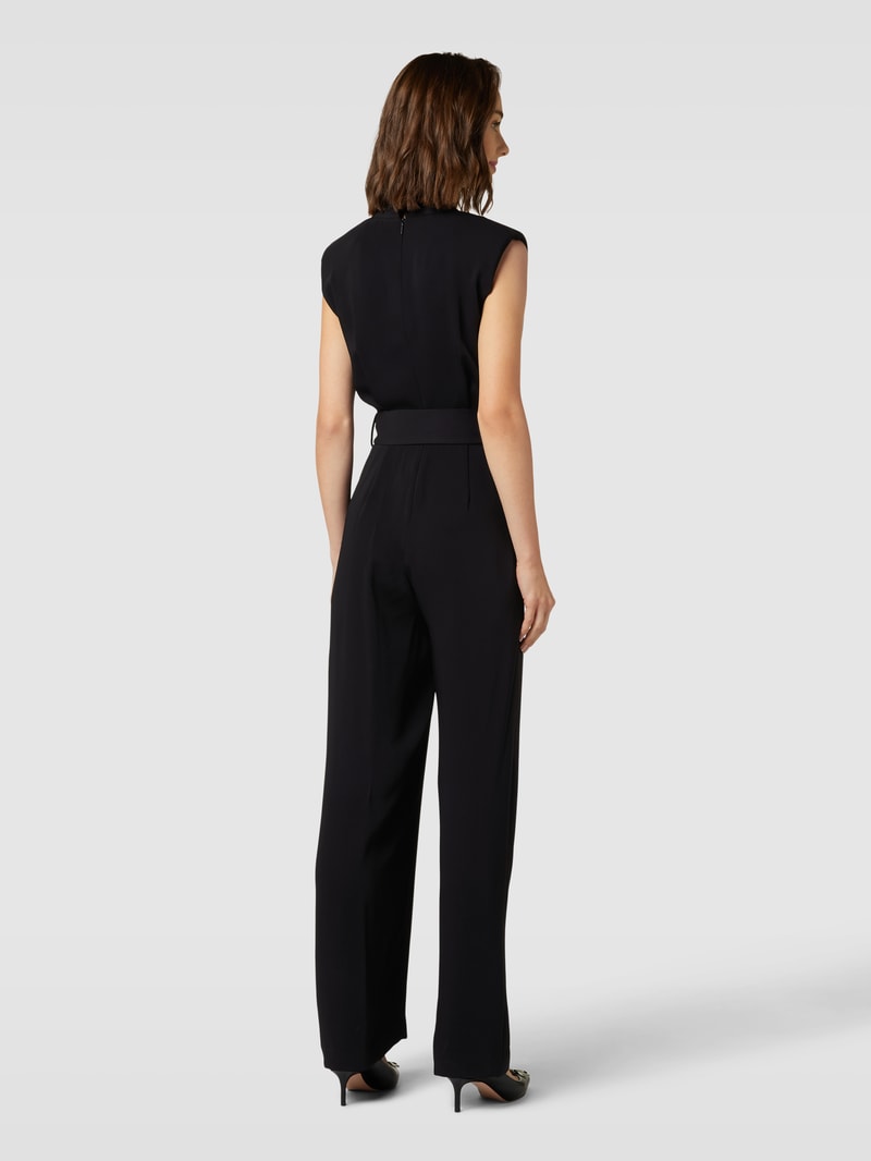 Jumpsuit mit Bindegürtel Modell 'ATENA' in schwarz