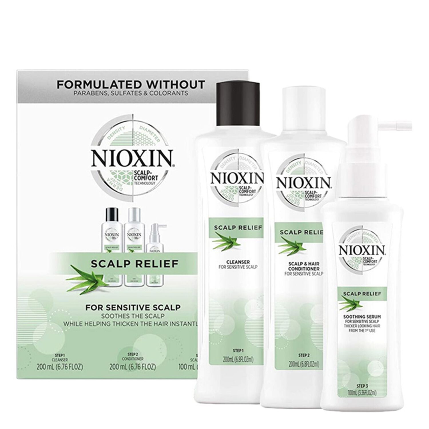 Nioxin Nioxin Scalp Relief Coffret Shampooing Doux 200 ml + 2 Produits