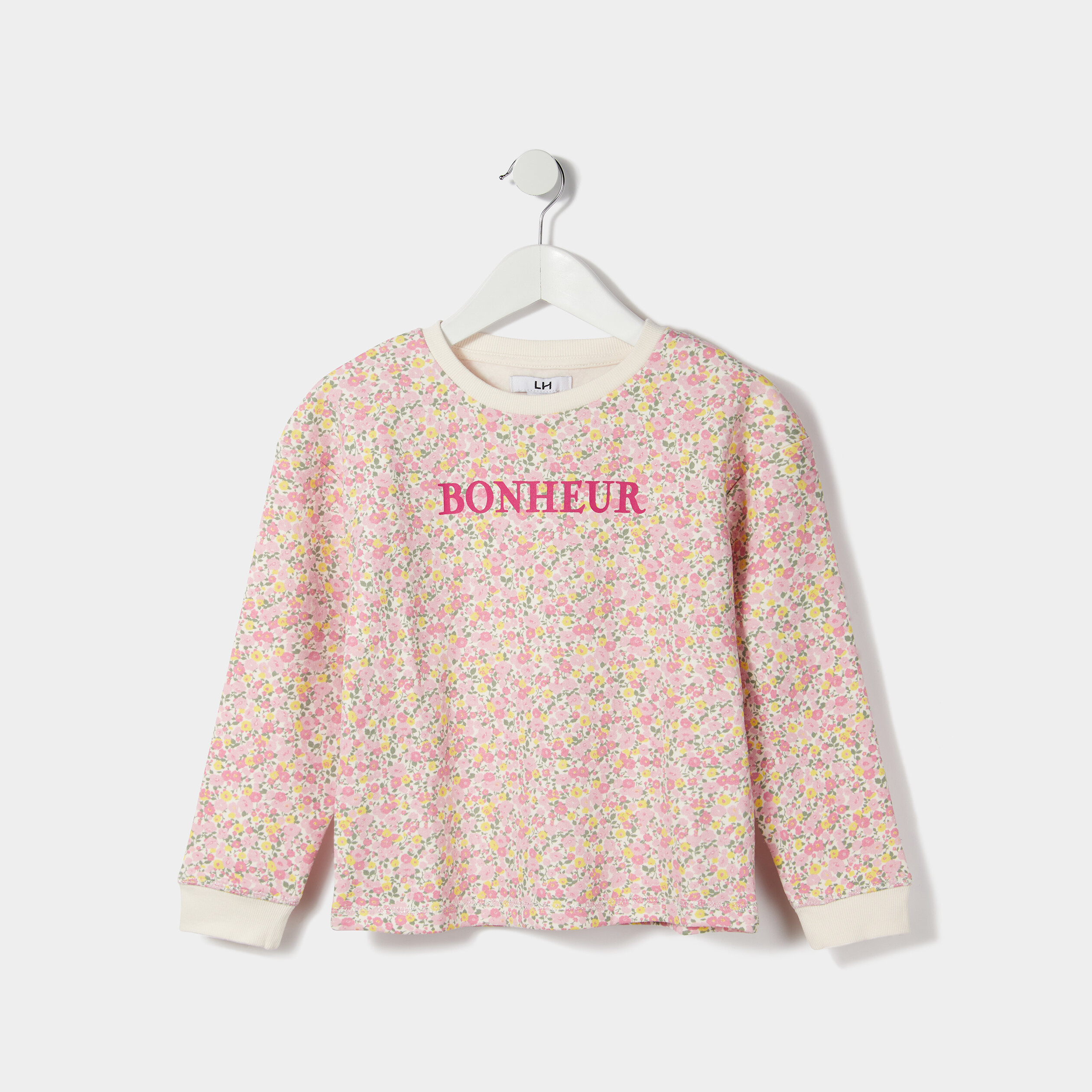 Sweat manches longues beige fille | La Halle