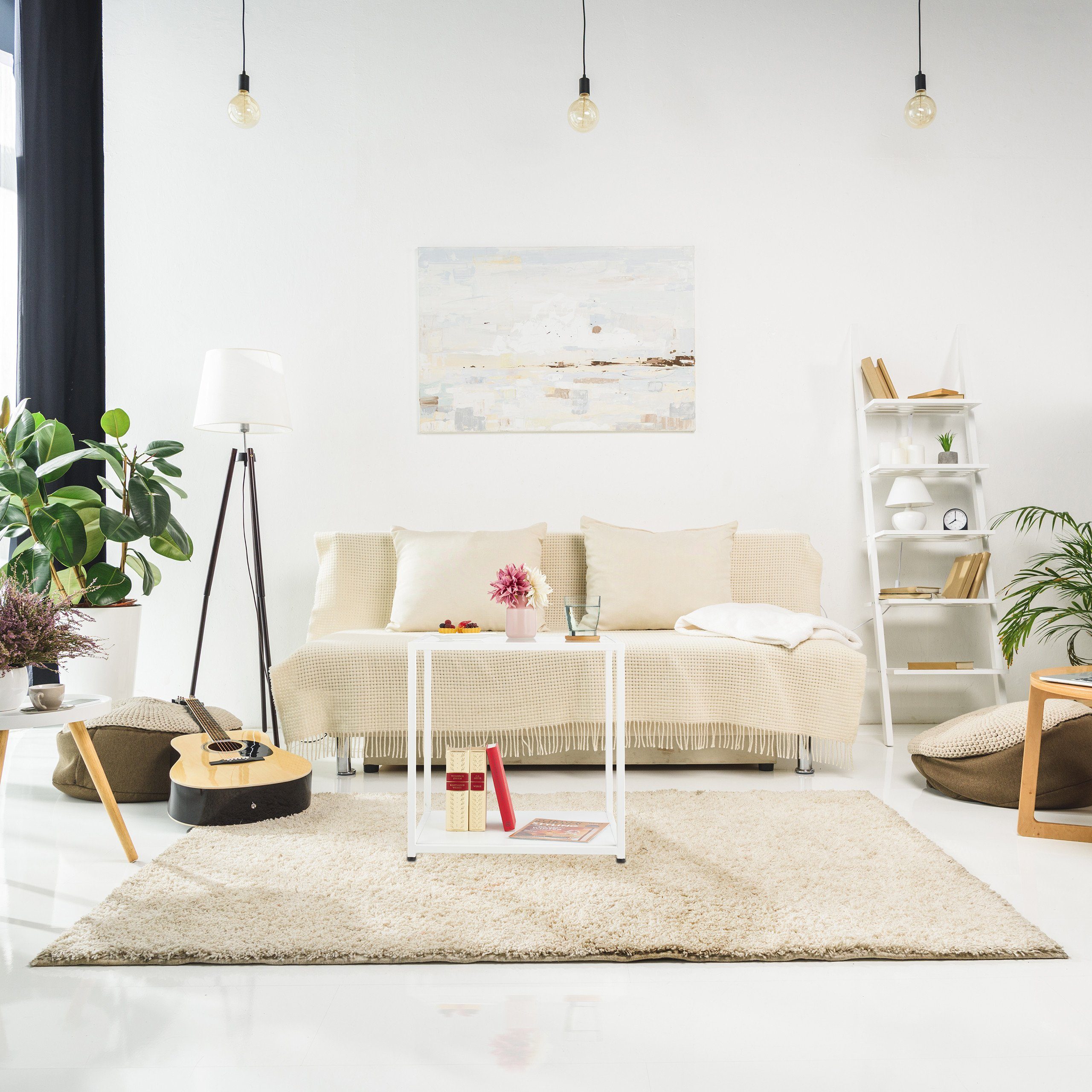relaxdays Beistelltisch Beistelltisch Quader mit Glas