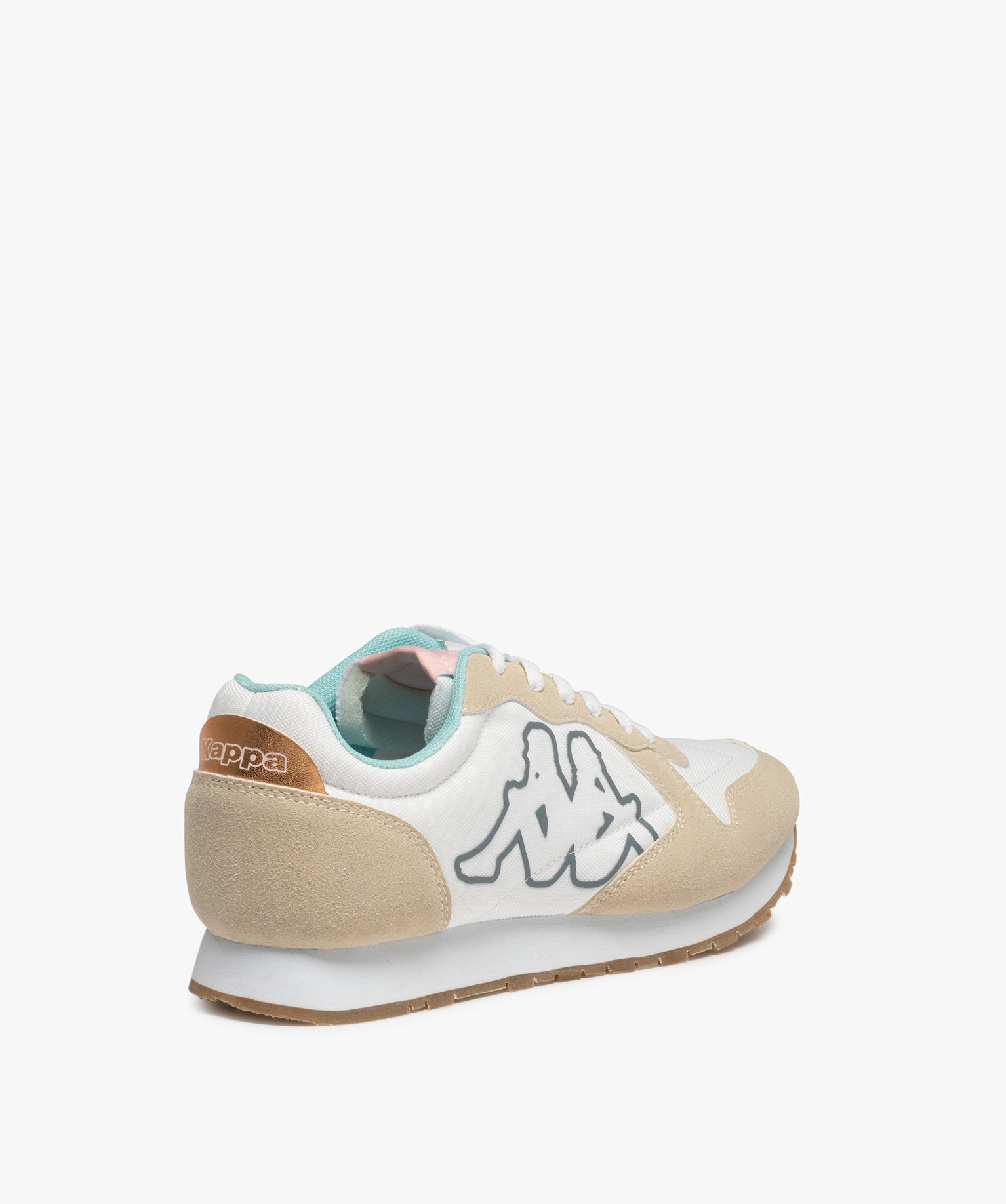 Baskets femme multi-matières – Kappa Electraw blanc | GEMO