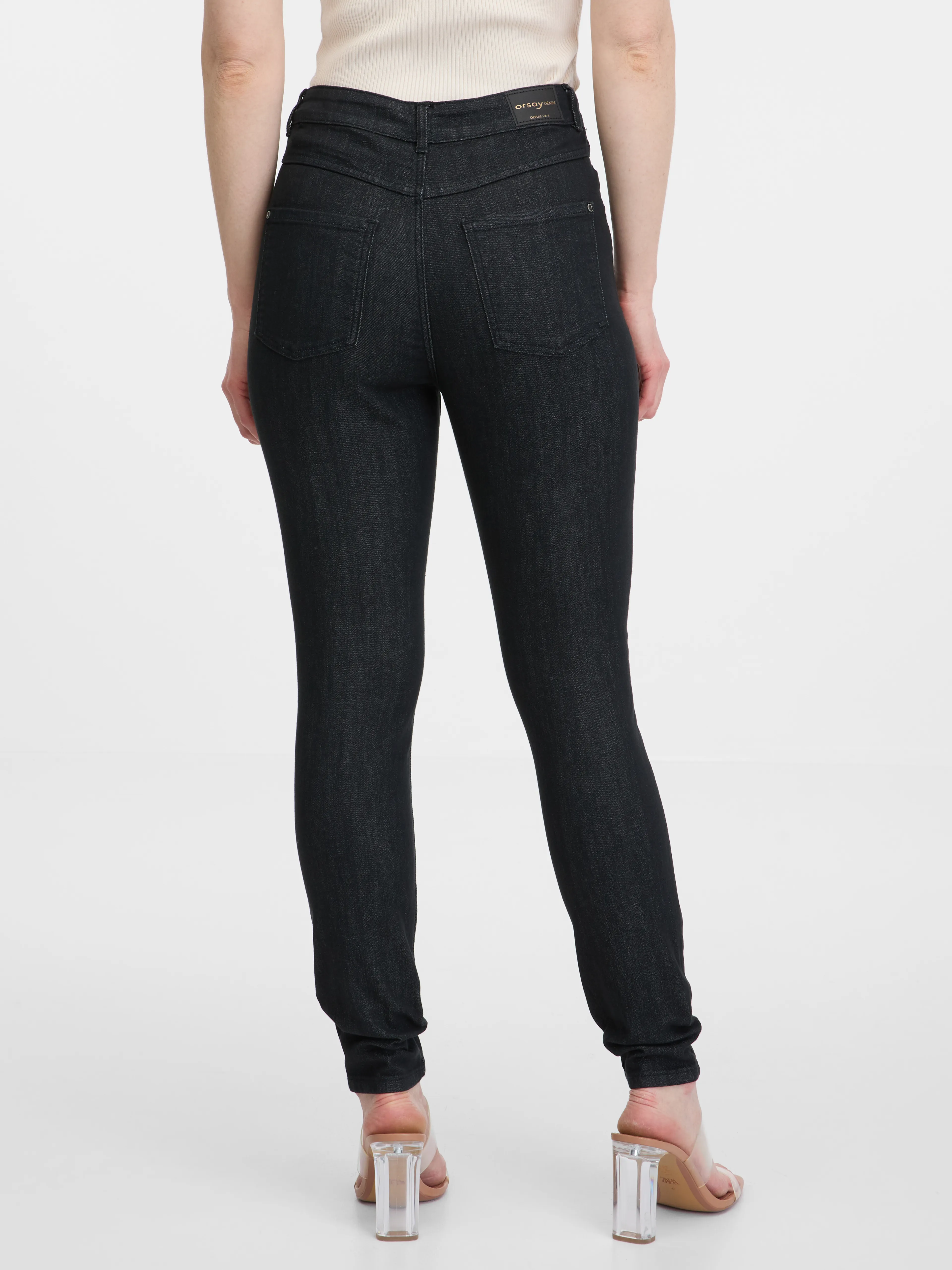 Schwarze Skinny-Fit-Jeans für Damen ORSAY