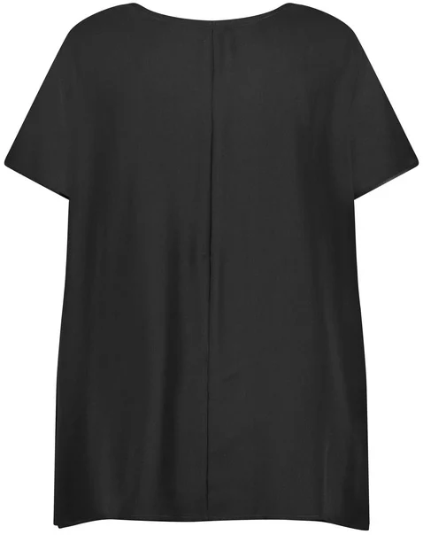 Blusenshirt mit Chiffon-Layer