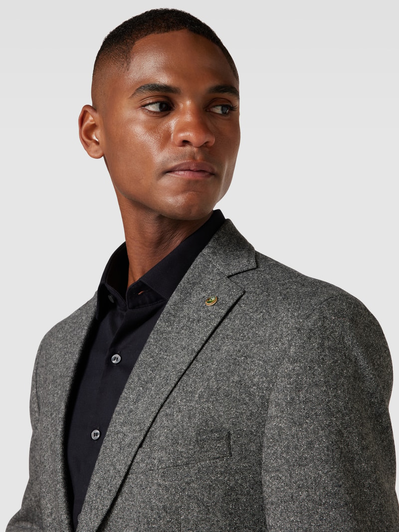 Regular Fit Sakko mit Reverskragen Modell 'Tedrick' in mittelgrau