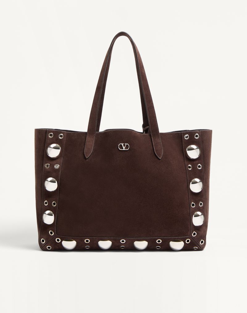 Valentino Garavani Nellcôte Medium Suede Shopping Bag