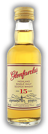 Glenfarclas 15 Years Single Malt Whisky 0,05 Liter Glenfarclas 15 Years Single Malt Whisky 0,05 Liter Jim Murrays Whisky Bible 2007 -  eine Punktzahl von 95/100. Alter 15 J. - 0,05	 Liter - Vol 46%