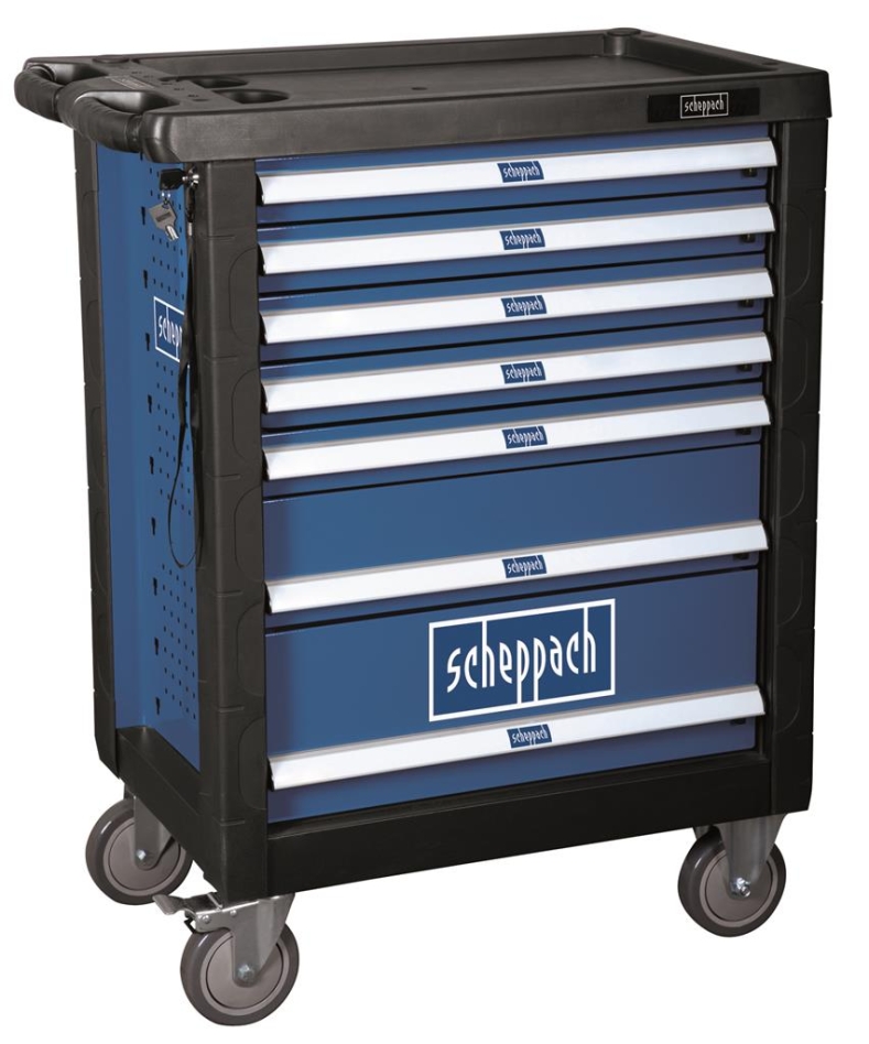 Scheppach 5909304900 TW1000 Carrello portautensili completo da 263 pezzi