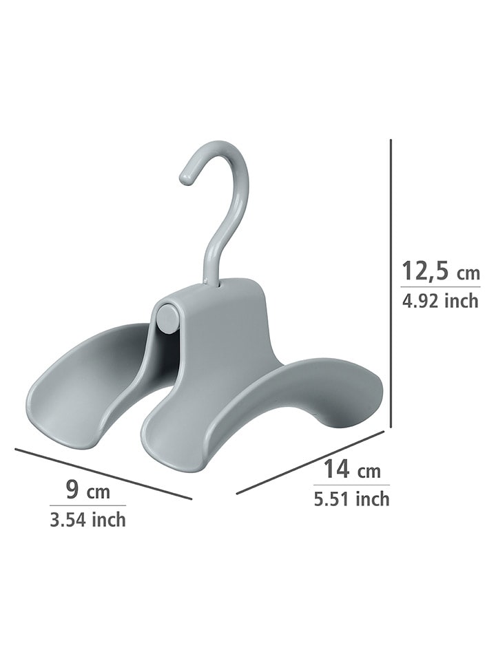 Wenko 3er-Set: Handtaschenhalter in Grau - (B)9 x (H)12,5 x (T)14 cm günstig kaufen onesize