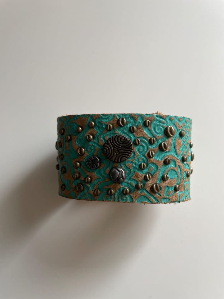 NOOSA Leder-Armband in Türkis günstig kaufen S