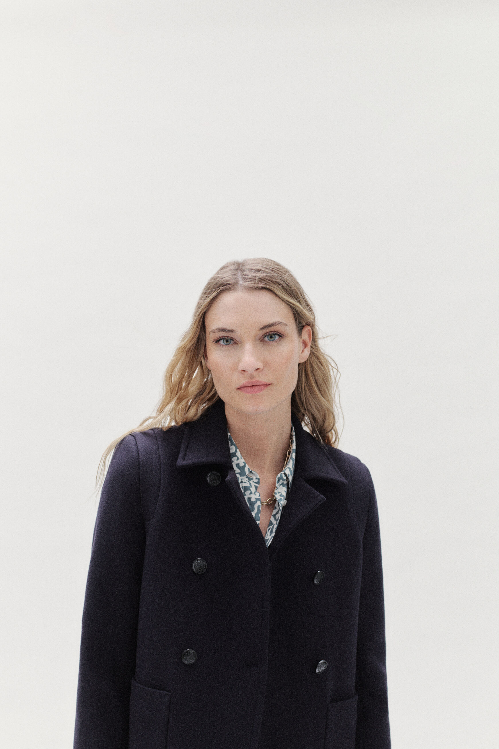 manteau nathanael bleu marine femme