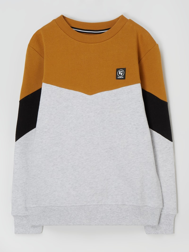 Sweatshirt aus Baumwollmischung in camel