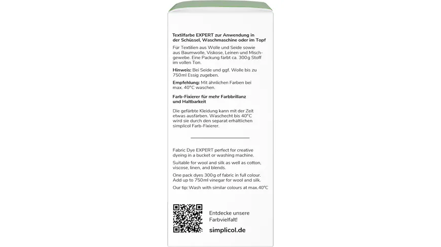 Simplicol Textilfarbe Expert Apfel-Grün 150 ml