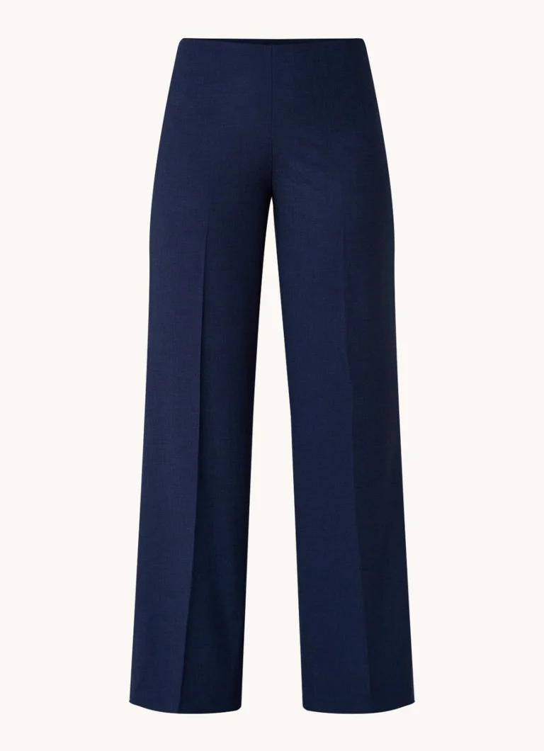 Benetton high-waist wide-fit trousers with stretch and crease