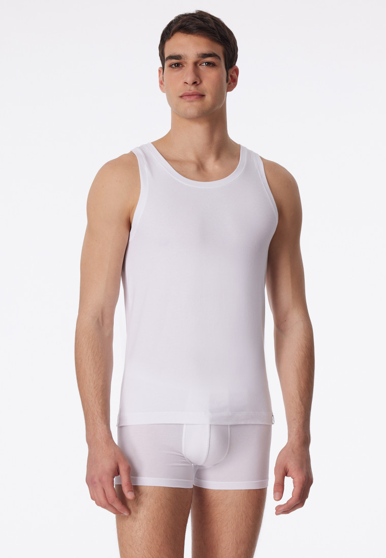 Shirt ärmellos weiß - Long Life Soft