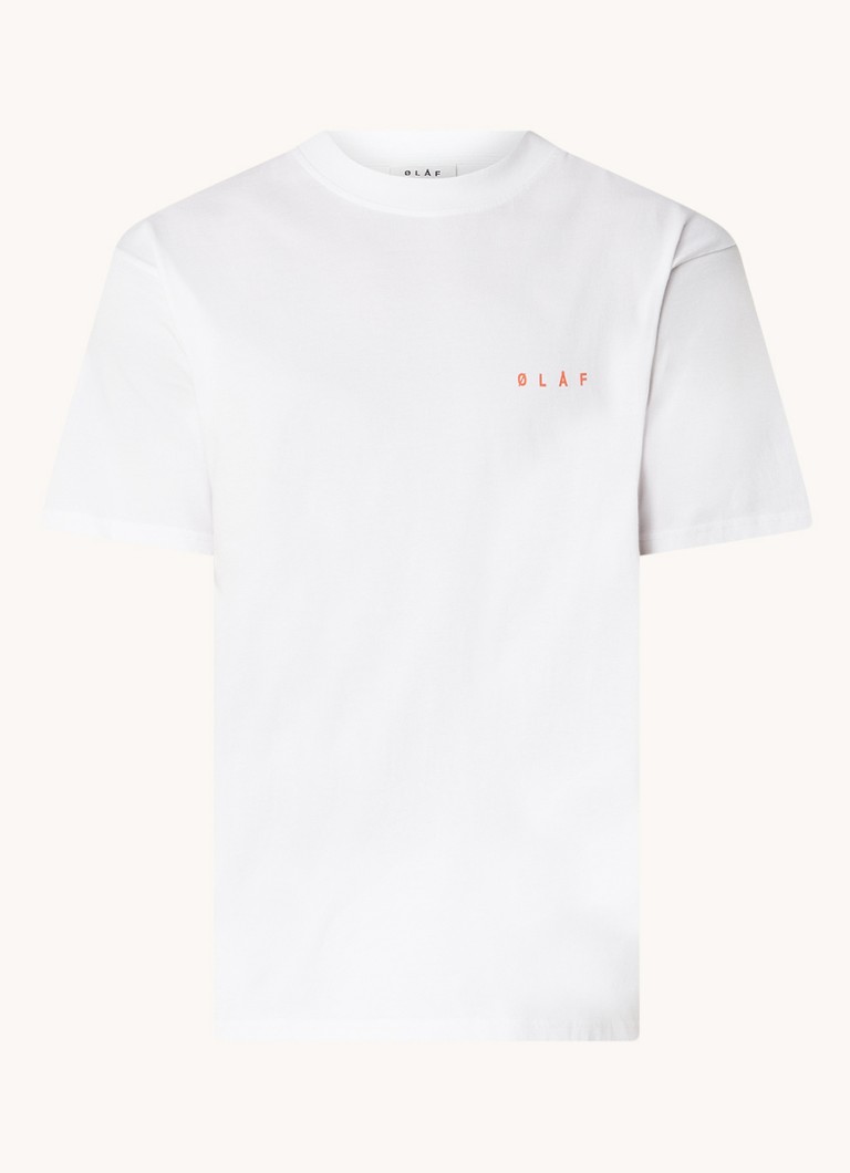 T-shirt con la faccia di Olaf Crayon, logo e stampa sul retro.