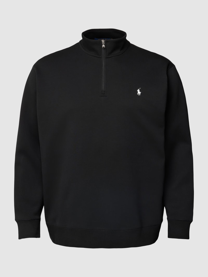PLUS SIZE Sweatshirt mit Stehkragen in schwarz