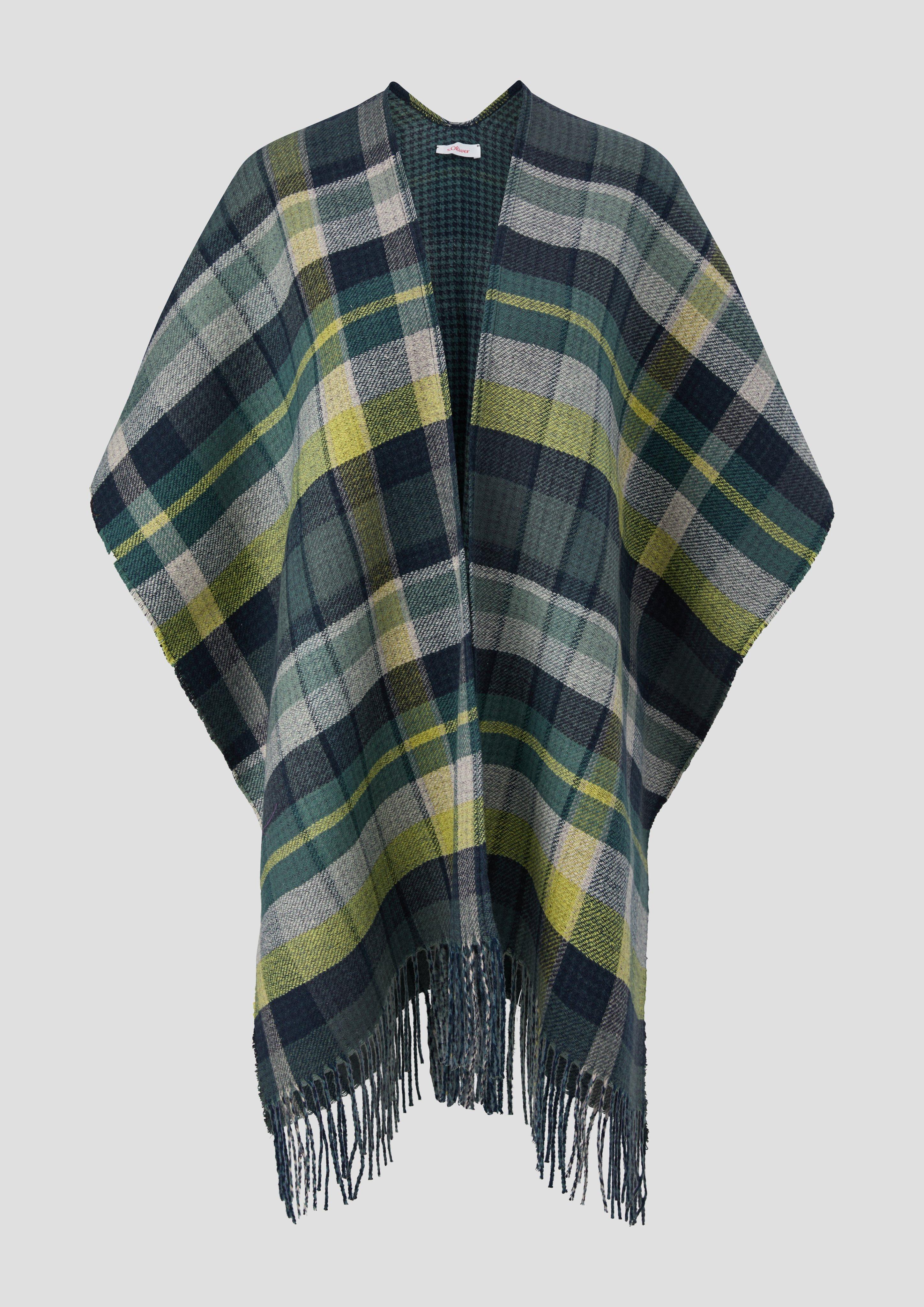Poncho mit Fransen  2140510-67N8