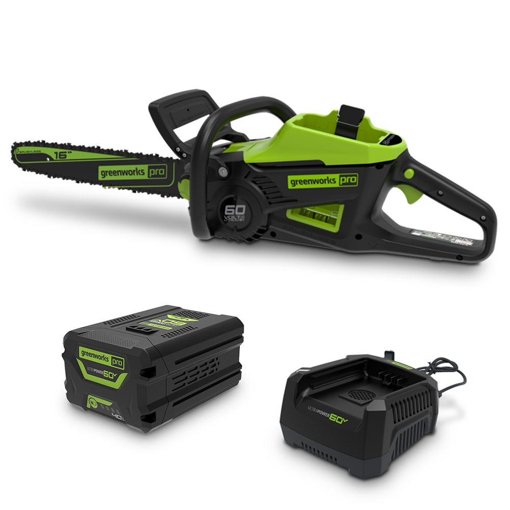 Kit de motosserra GREENWORKS 60V 1 x 4,0 Ah 400mm 2008007AU