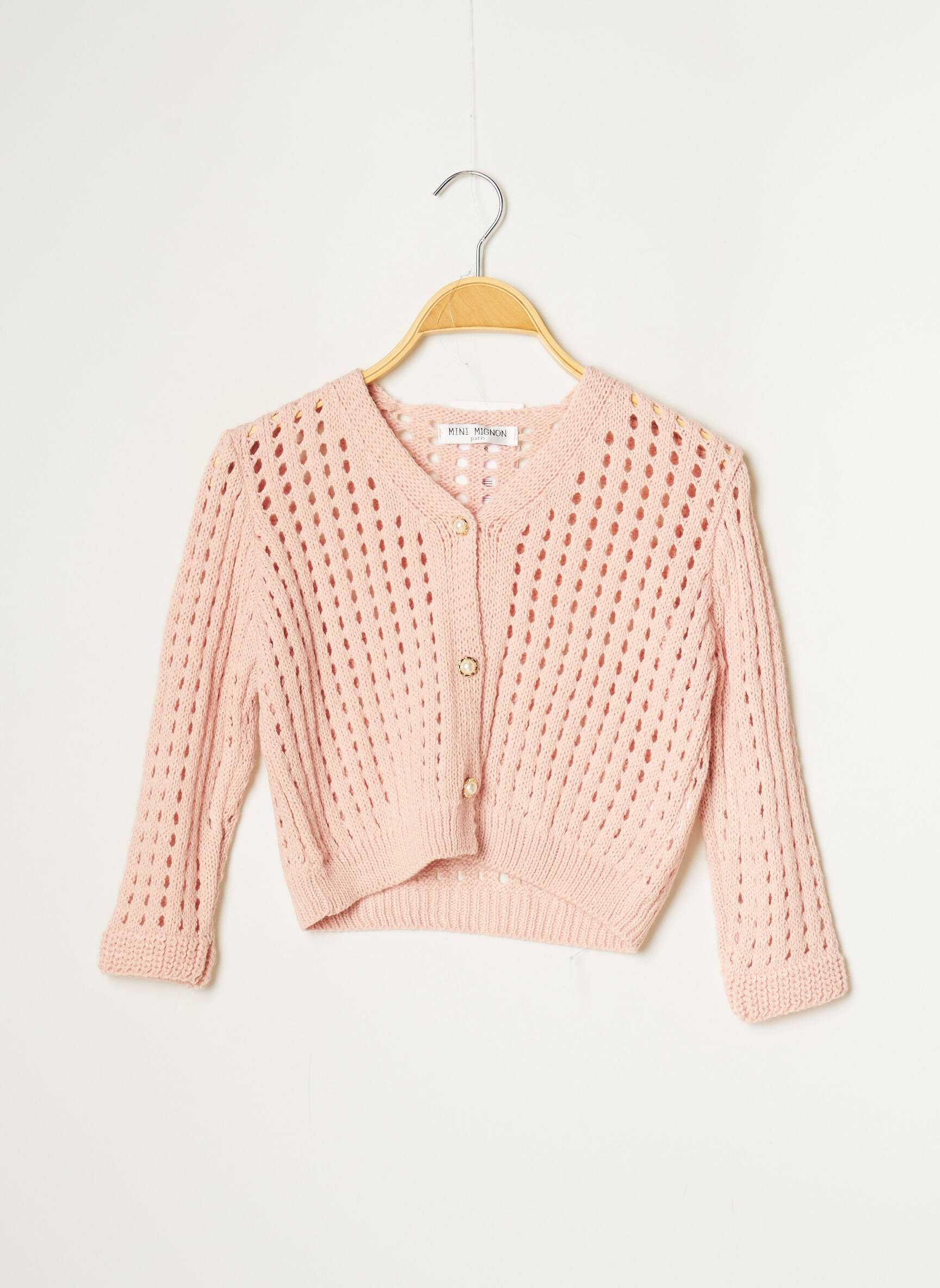 Mini Mignon Cardigans Fille couleur rose