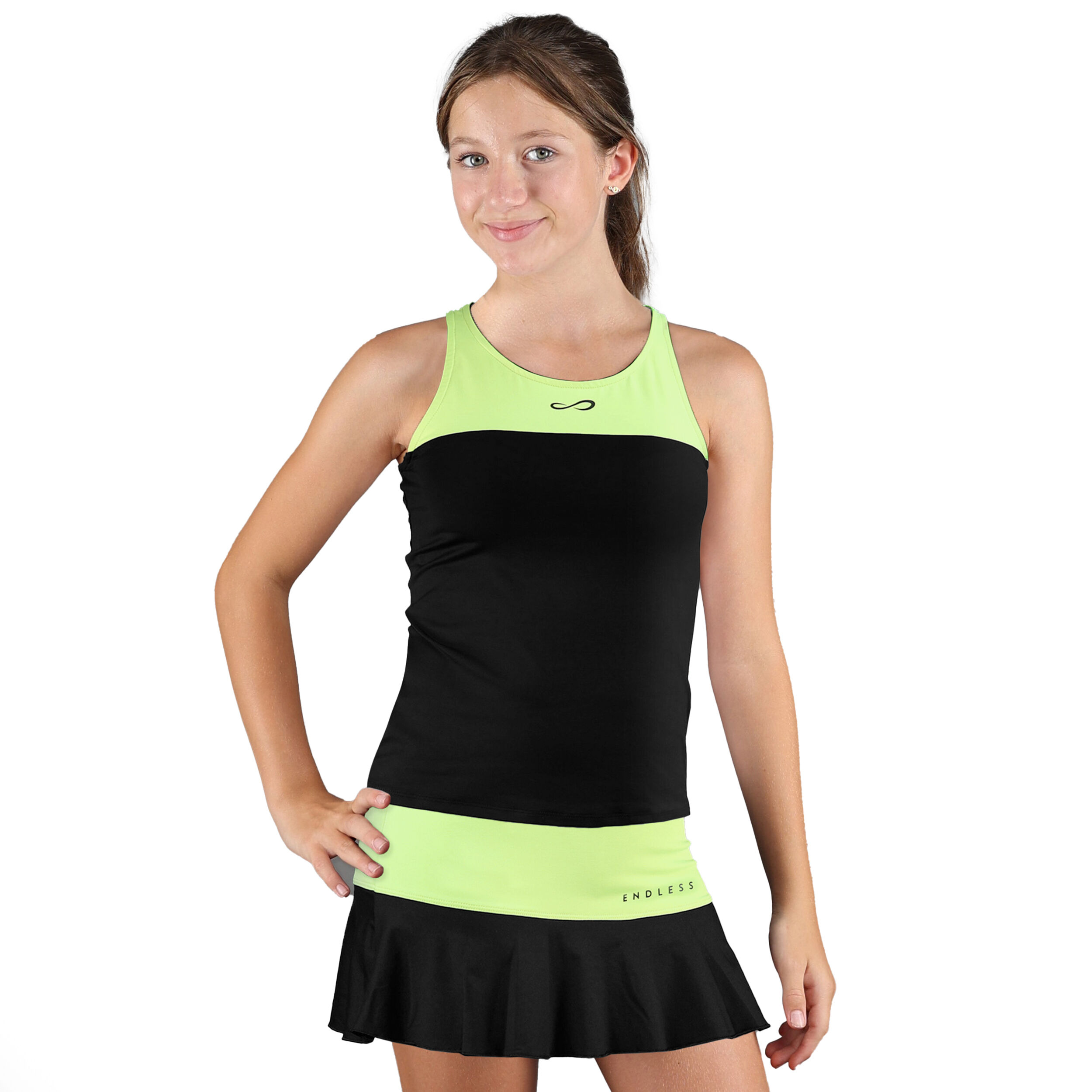 Lace T-Shirt Kinder - Schwarz, Grün