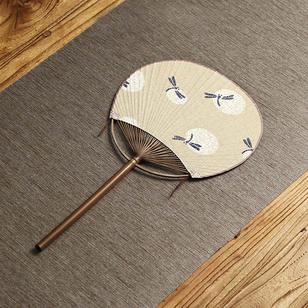 aikidio Handfächer Handfächer Runder Bambusfäche chinesischer (1-tlg), (1-tlg)