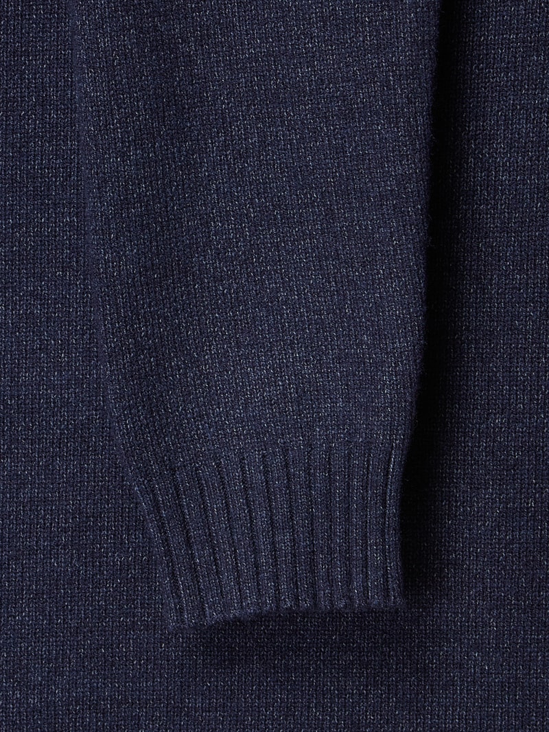 Cardigan mit gerippten Ärmelabschlüssen in dunkelblau