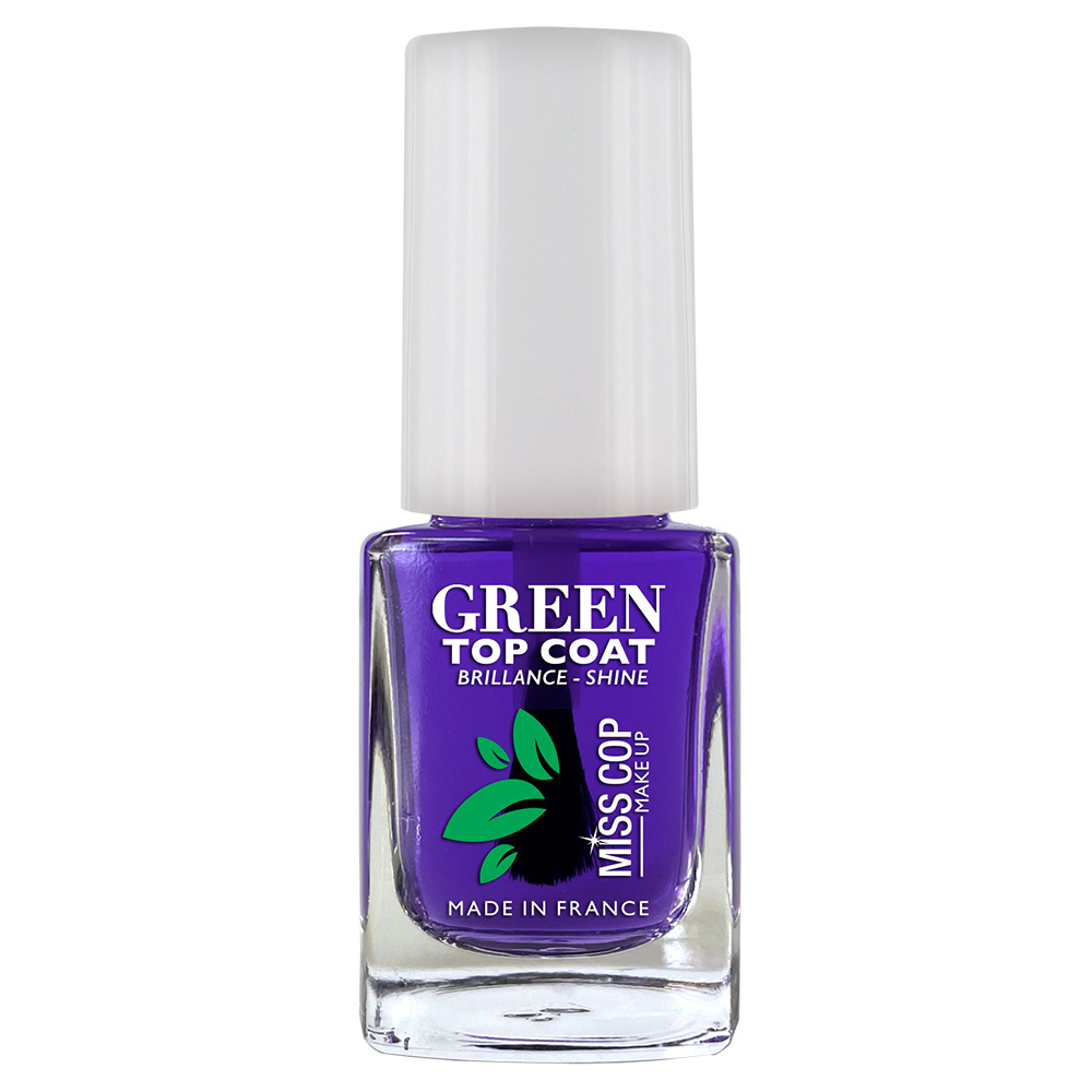 miss cop Top Coat green Soin ongles biosourcé