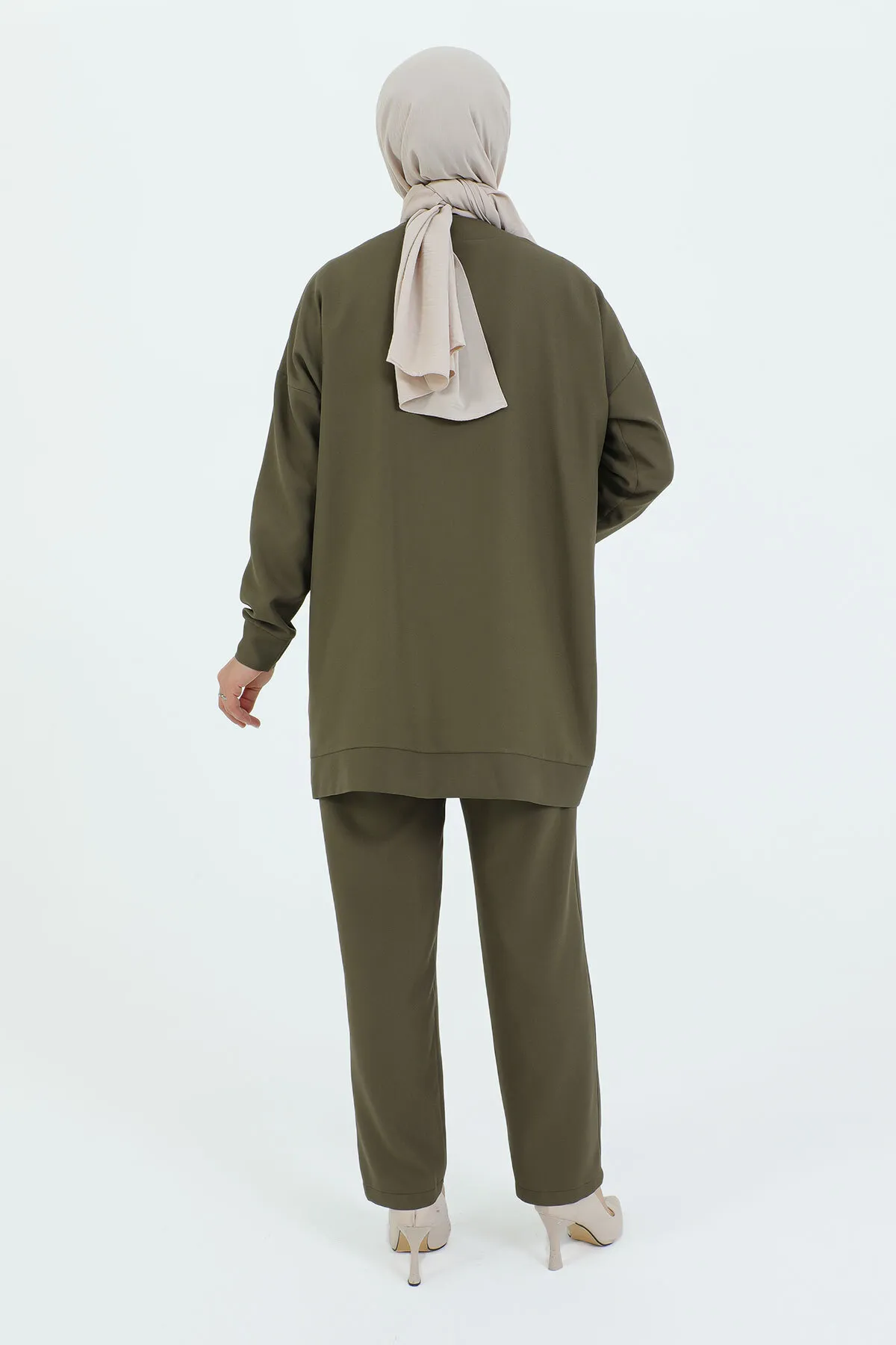 Tesettür Dünyası  Zweiteiler - Khaki - Regular Fit