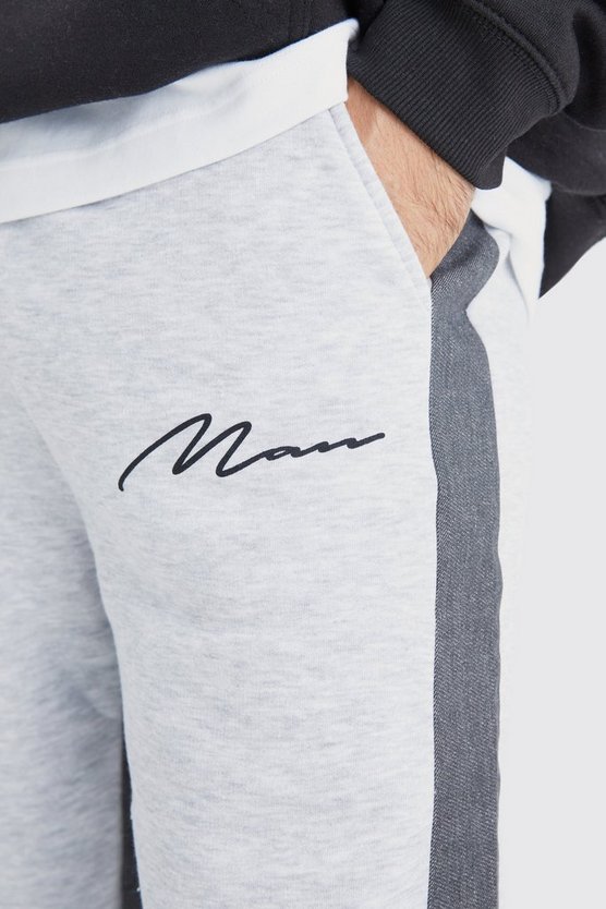 Man Signature Denim-Jogginghose