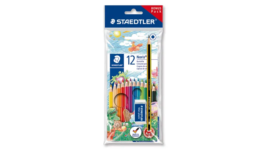 STAEDTLER Farbstifte mit Radierer 12er