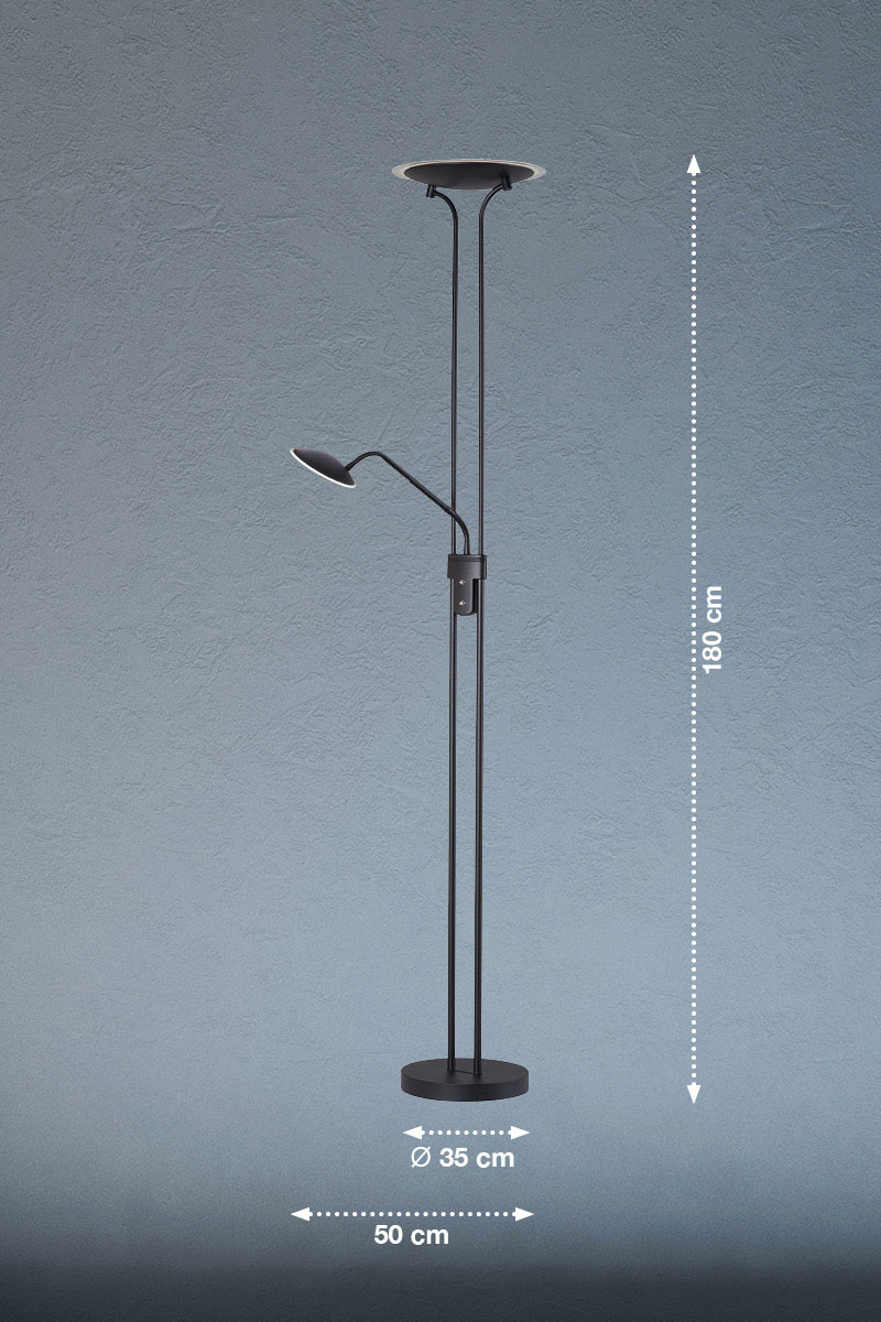 Fischer & HonselLED-Stehleuchte 2flg