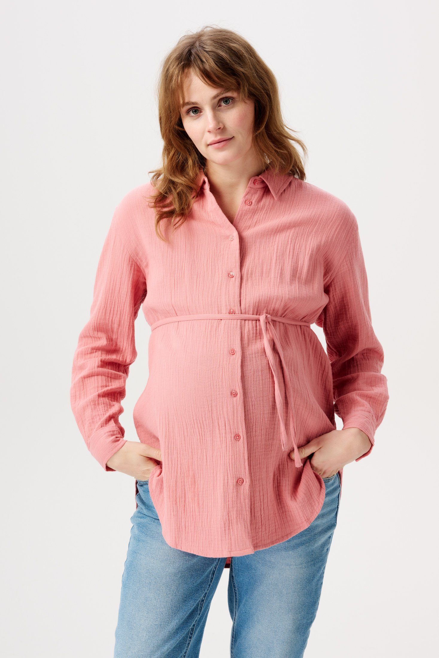 Noppies Umstandsbluse Noppies Bluse Arles nursing blouse long slee (1-tlg)
