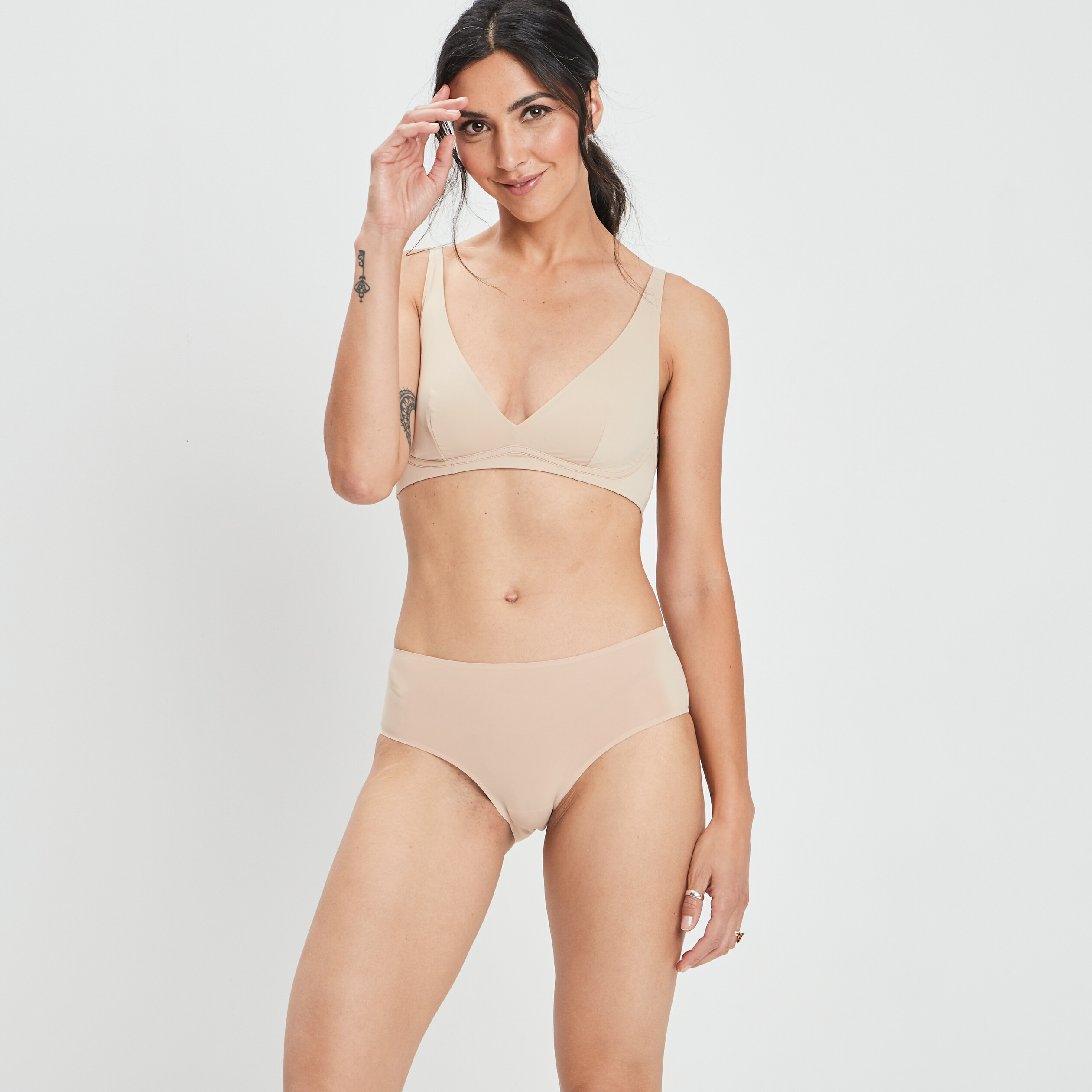Soutien-gorge triangle microfibre sable femme | La Halle