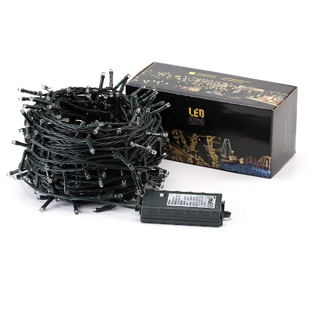 Elegear LED-Lichterkette 40M 300 LEDs Lichterkette für Weihanchtsbaum, 300-flammig, Weihnachtsdeko mit Batterie, Timer, 8 Modi