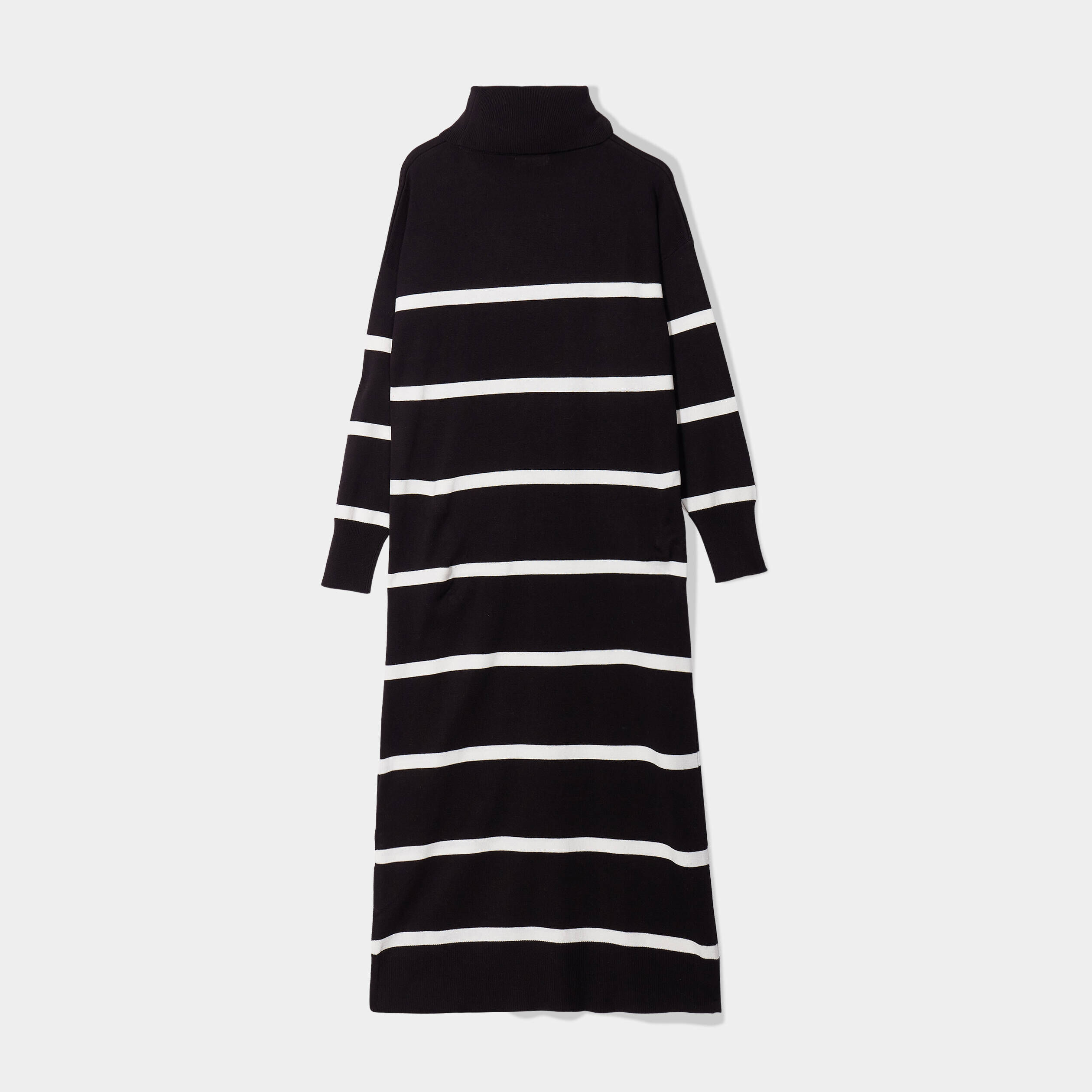 Robe pull longue col roulé noir femme | Cache Cache
