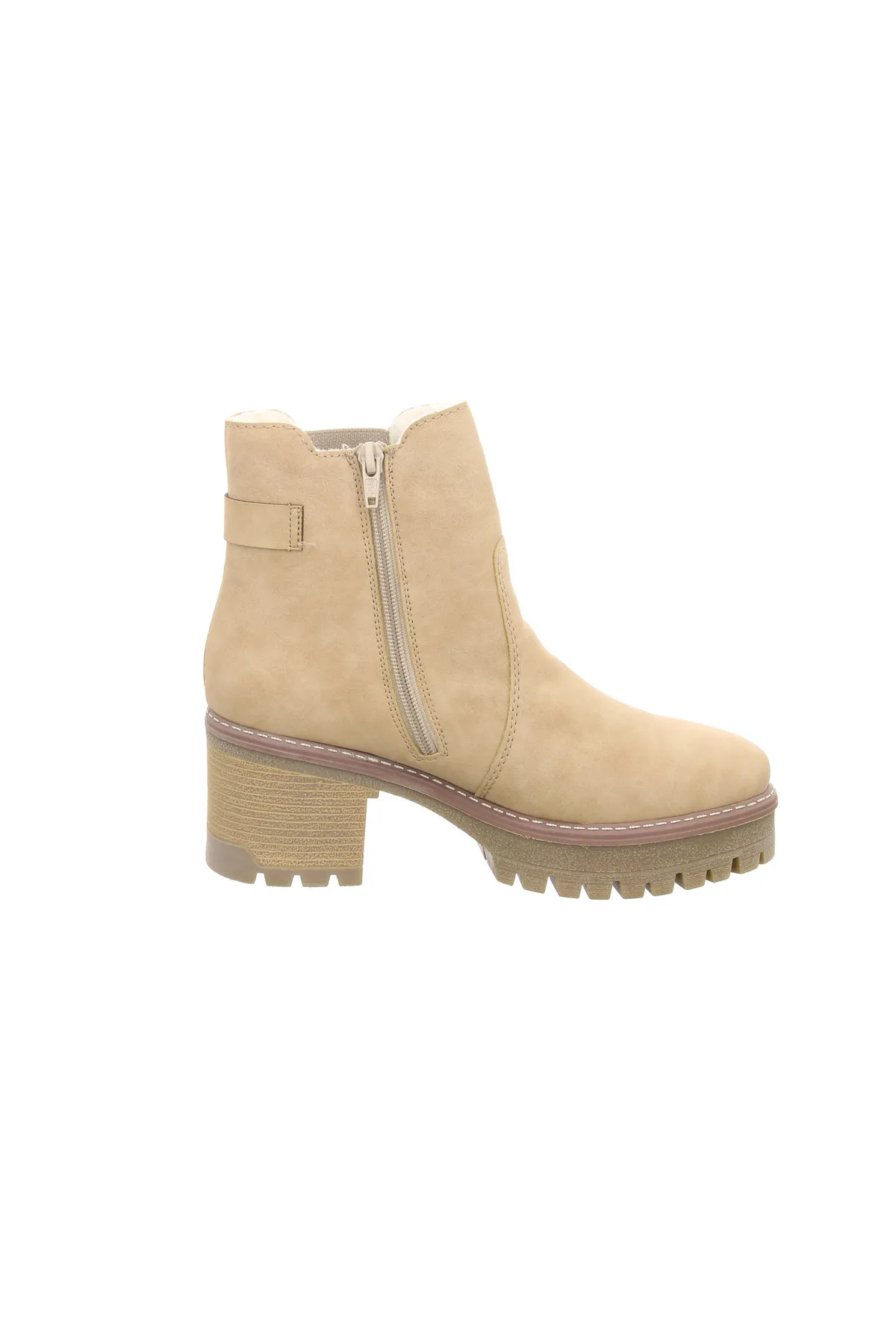 Rieker  Stiefelette - Beige - Flacher Absatz