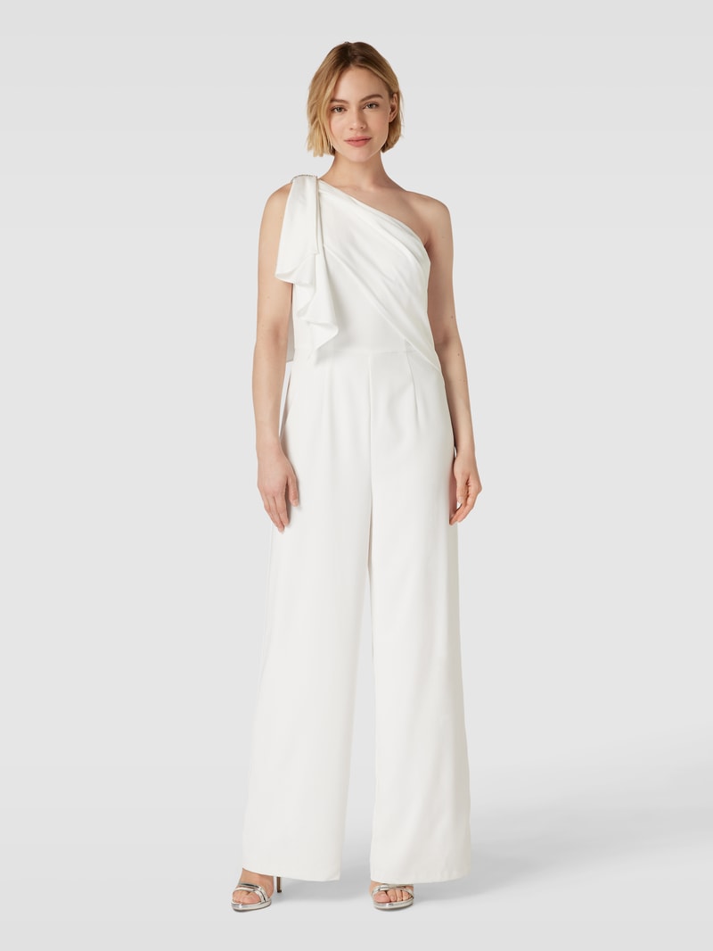 Jumpsuit mit Volants in offwhite