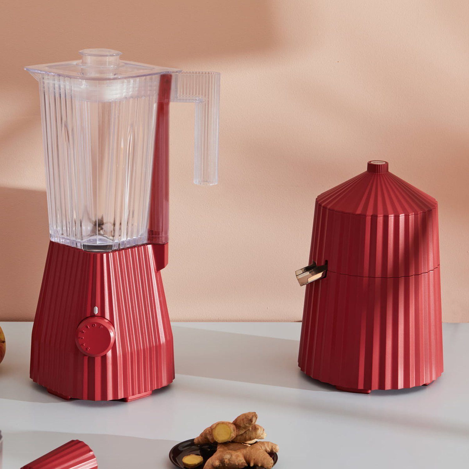 Alessi Entsafter Plissé Rot, 80 W