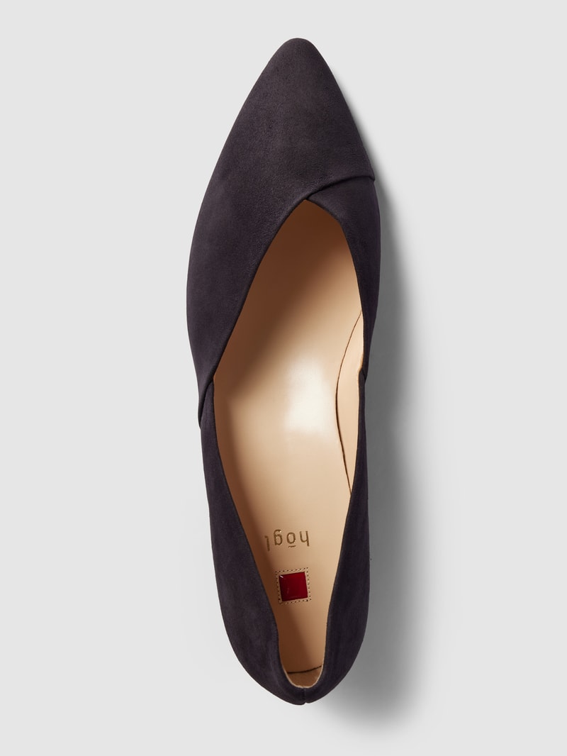 Ballerinas in unifarbenem Design Modell 'Boulevard' in marineblau