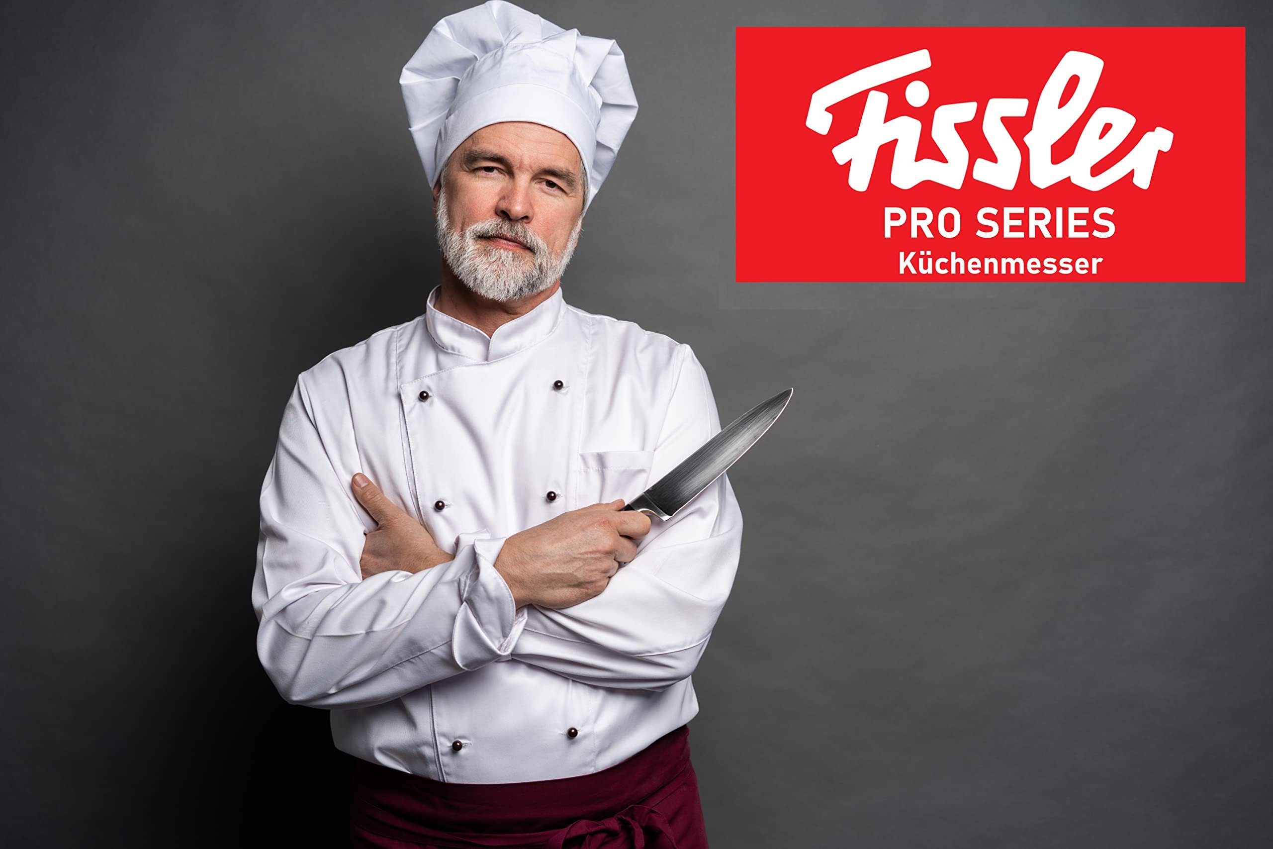 Fissler Messer-Set Profi Küchenmesser Kochmesser Fleischmesser Brotmesser Sushimesser (rostfrei, vernietete Griffe, Spülmaschinenfest, Gemüsemesser, Messer, gehärtete Spezialklingen, extra scharf), Messerset, Küchenmesser Fleischmesser, Allzweckmesse