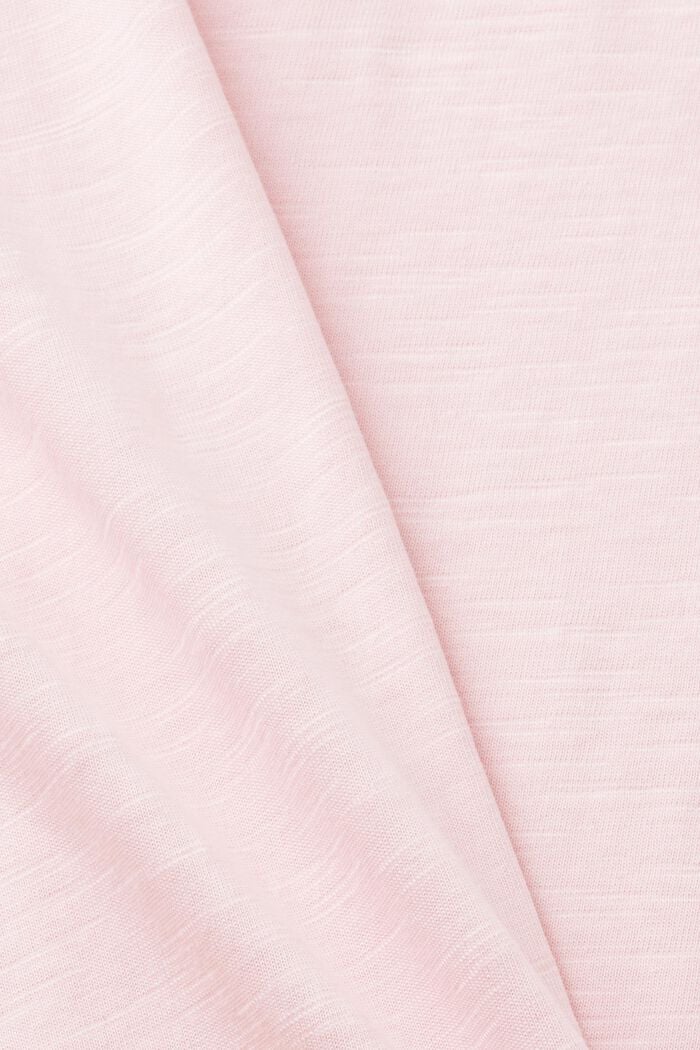 V-Neck Shirt mit Kontrastnähten, 100 % Baumwolle