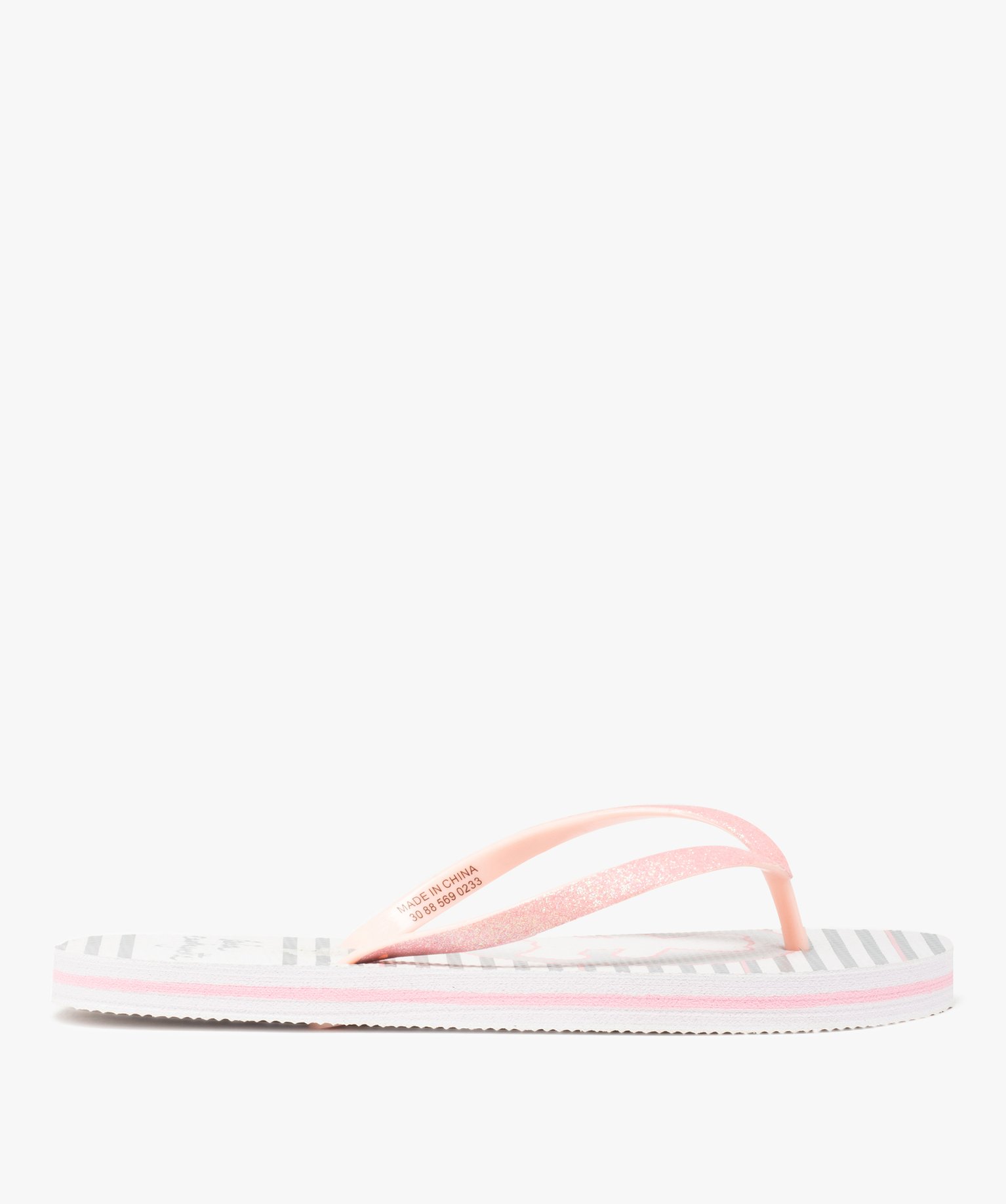Tongs femme à brides pailletées - LuluCastagnette rose | GEMO