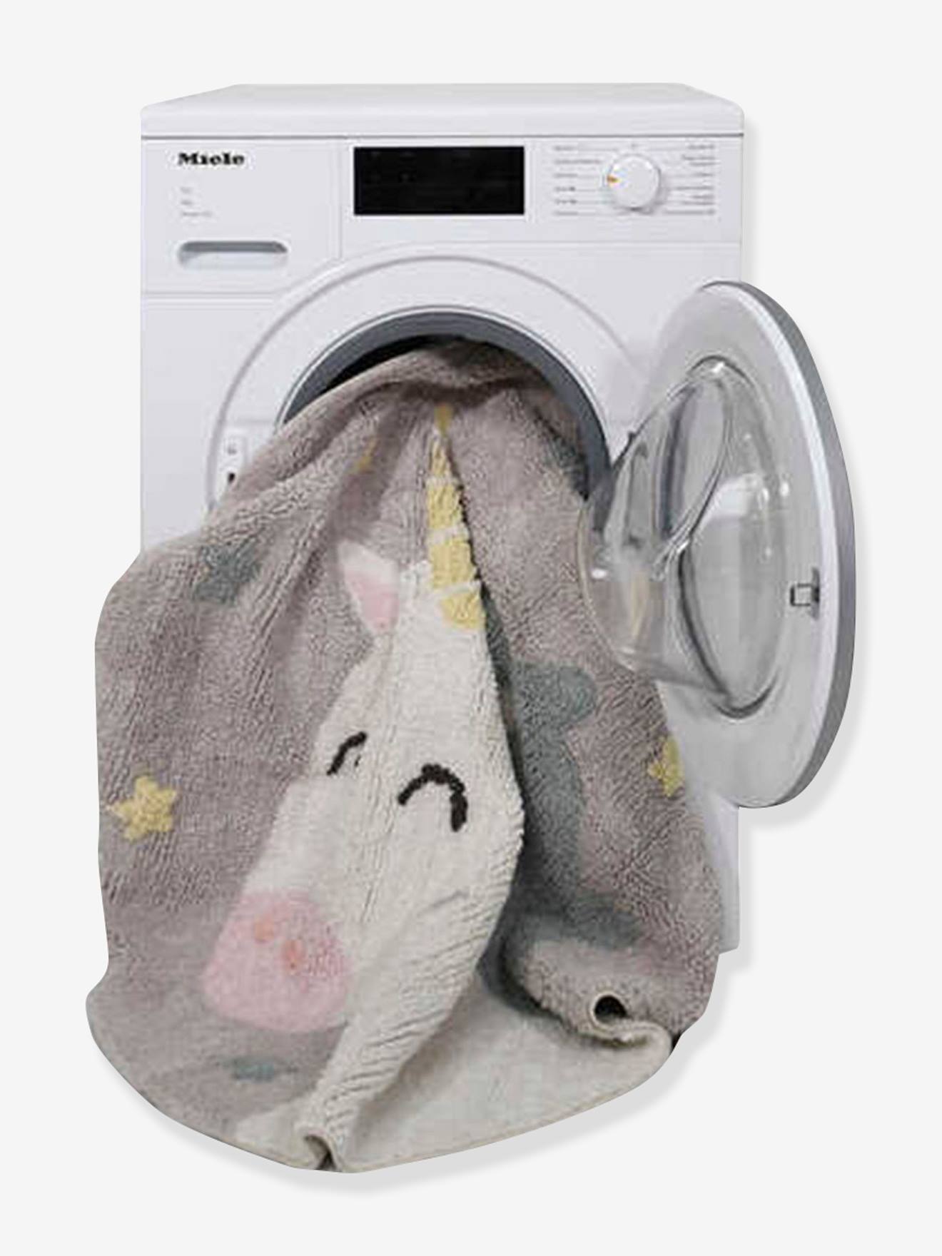 Tapis coton lavable Licorne Believe in yourself LORENA CANALS gris