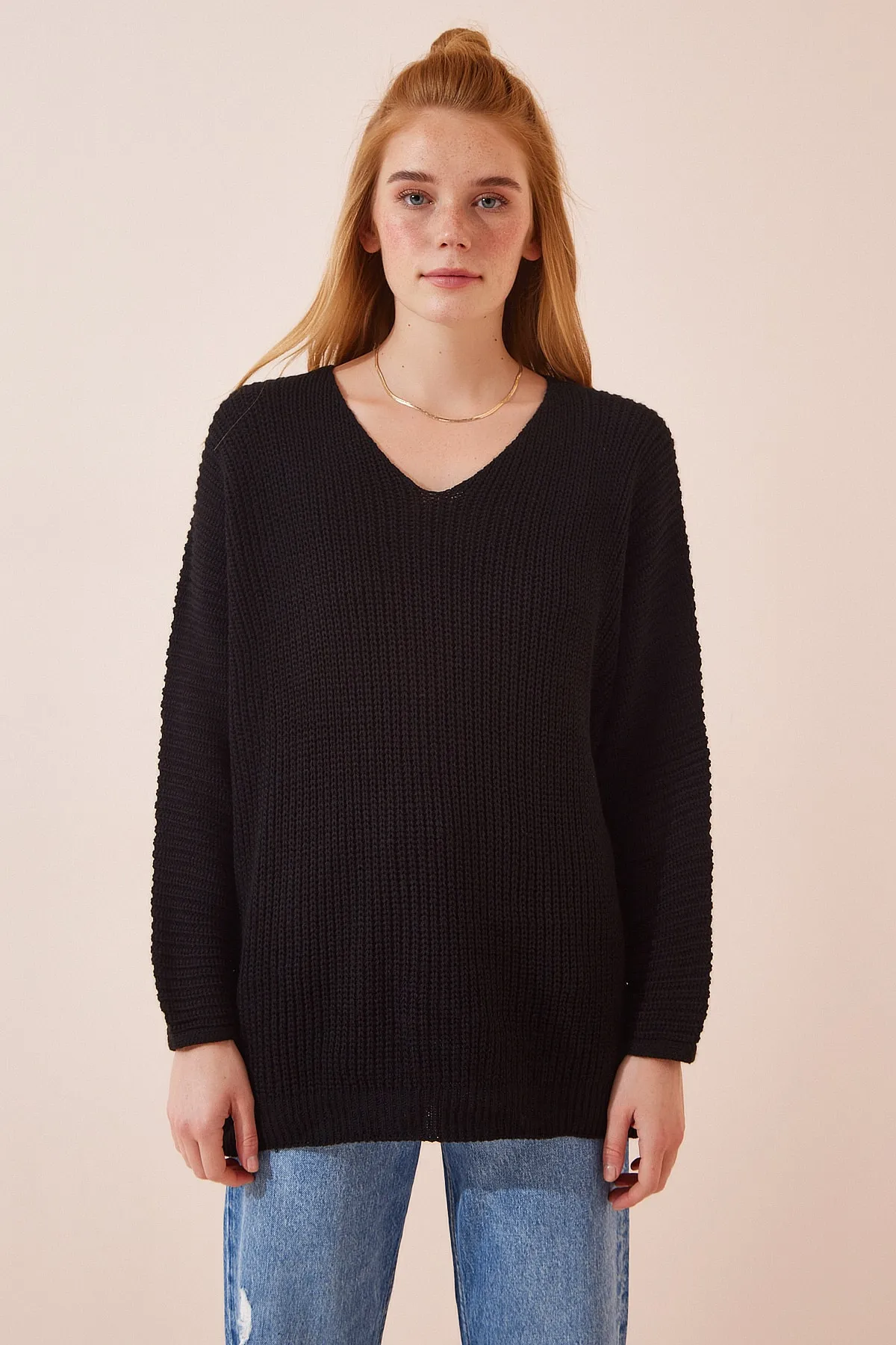 Happiness İstanbul  Pullover - Schwarz - Oversized