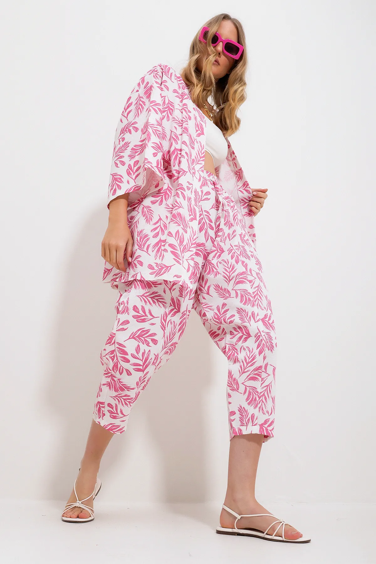 Trend Alaçatı Stili  Zweiteiler - Rosa - Regular Fit