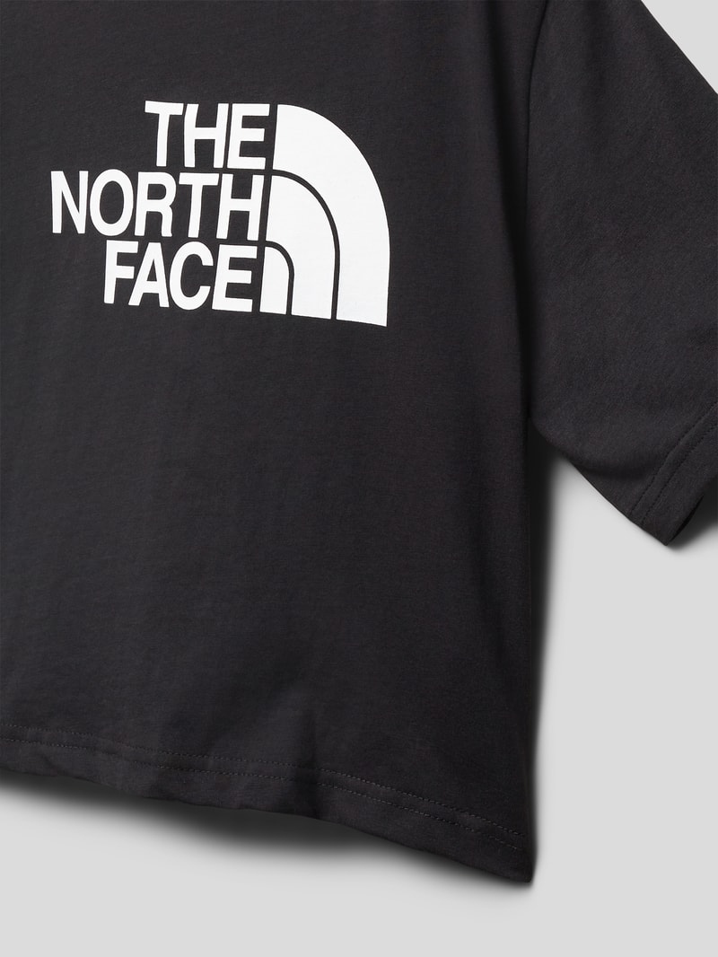 T-Shirt mit Label-Print in schwarz
